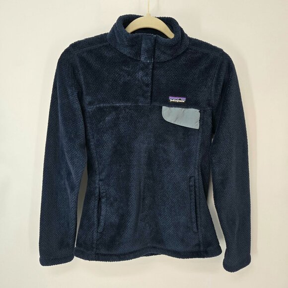 Patagonia Blue Re-Tool Snap-T Pullover Fleece Jacket Fall Women's Size Medium - Picture 1 of 12